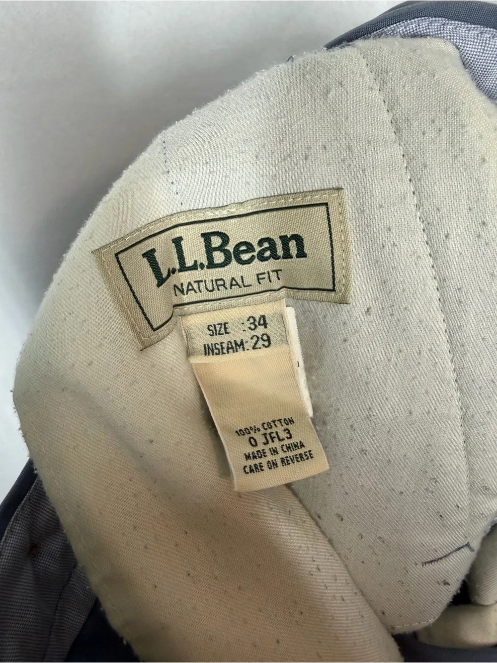 L.L. Bean | Men's Slacks Dress Pants Light Blue Natural Fit Size 34x29